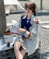 Stripe Short Trench Coat